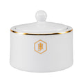 JAN Gold Rimmed Sugar Pot, 250ml