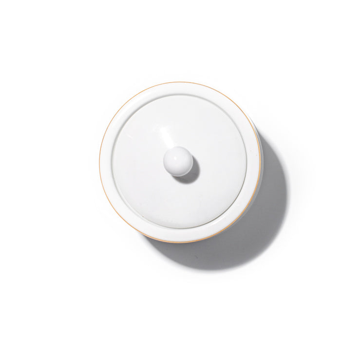 JAN Gold Rimmed Sugar Pot, 250ml