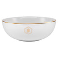 JAN Gold Rimmed Salad Bowl, 23cm