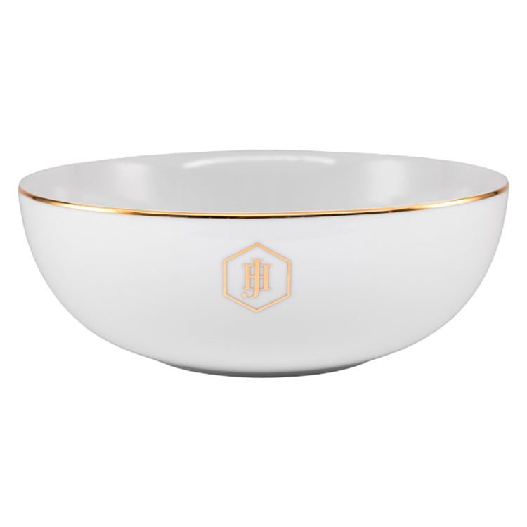 JAN Gold Rimmed Salad Bowl, 23cm