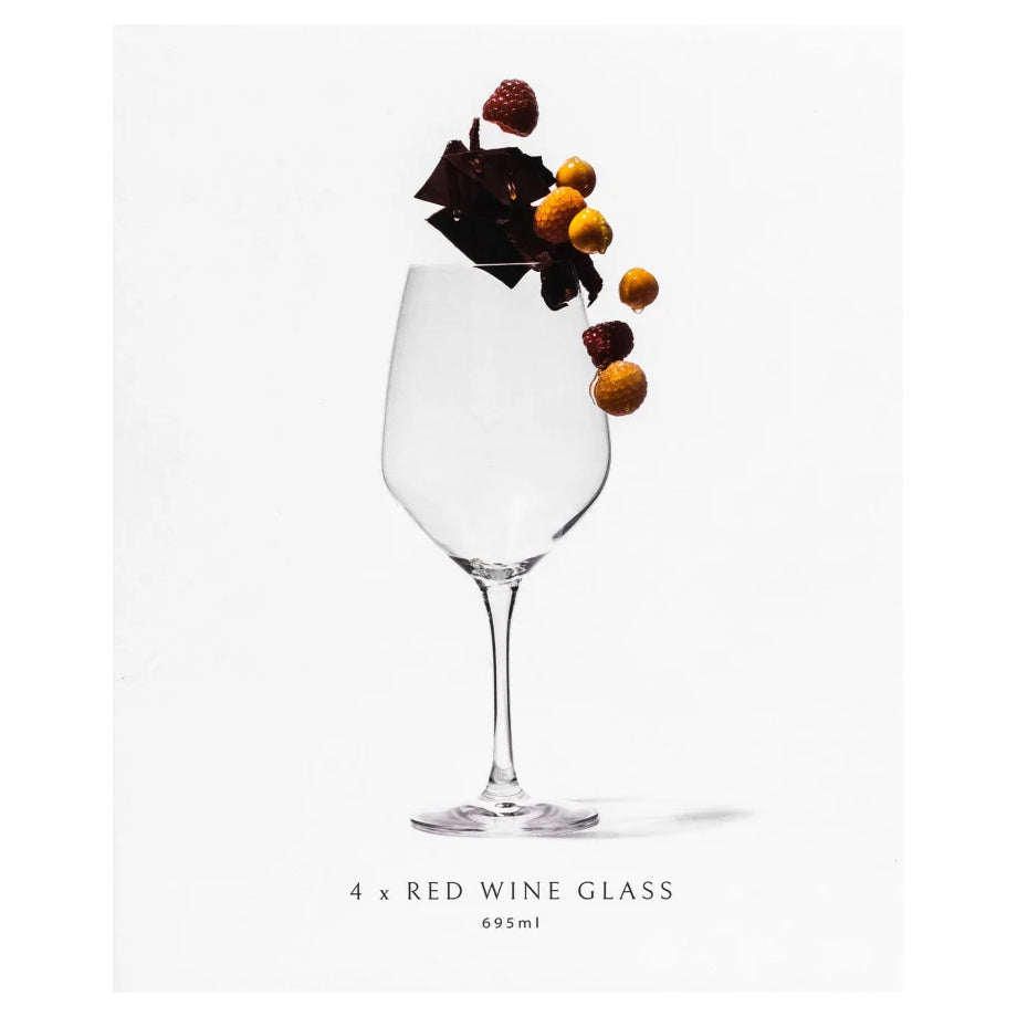JAN Crystal Red Wine Glasses, Set of 4