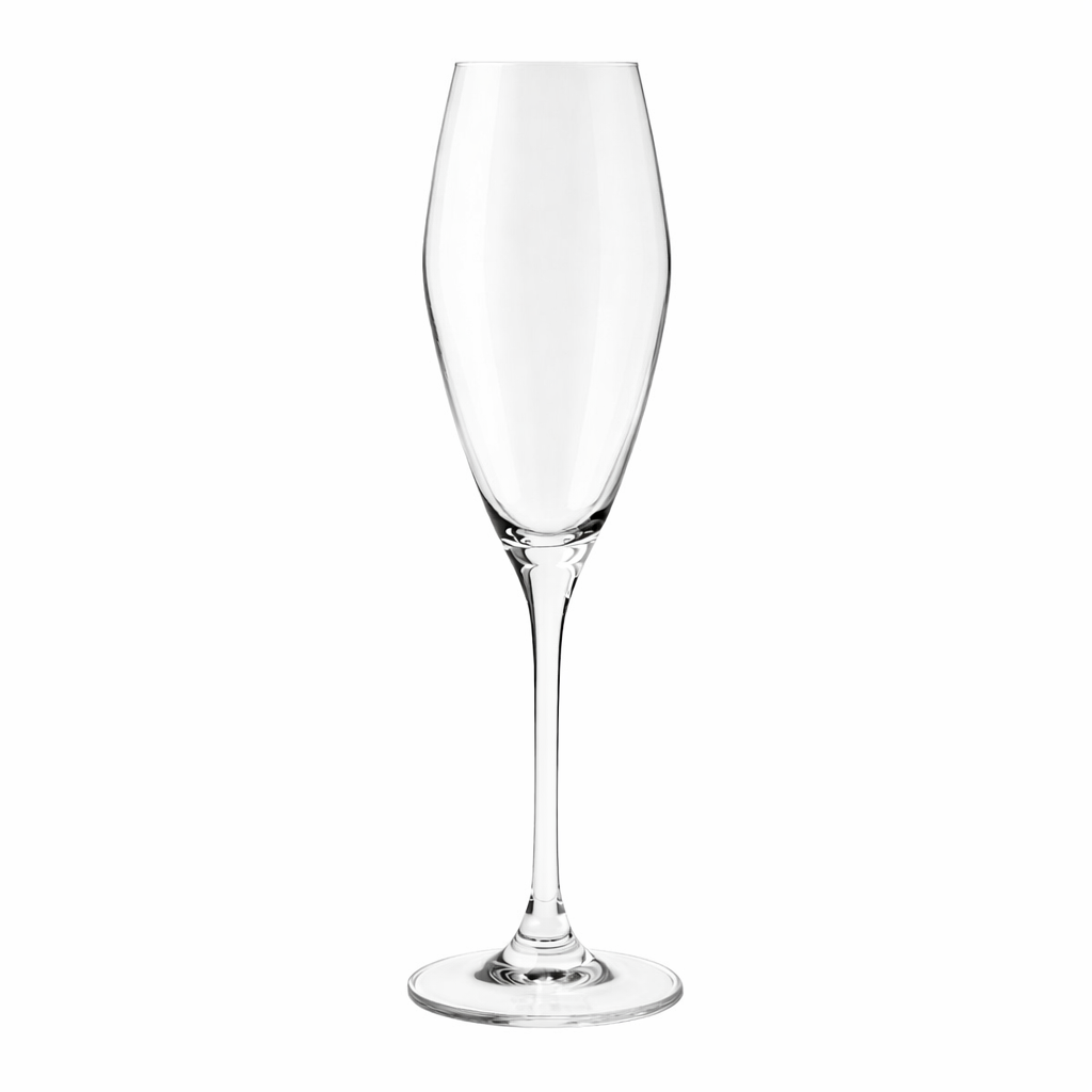 JAN Crystal Champagne Flutes, Set of 4