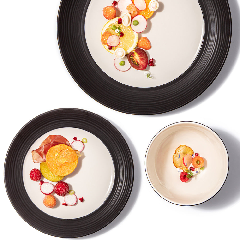 JAN BlancNoir Dinner Plate, 28cm
