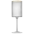 JAN Opulent Red Wine Glasses with Gold Rim, Set of 2