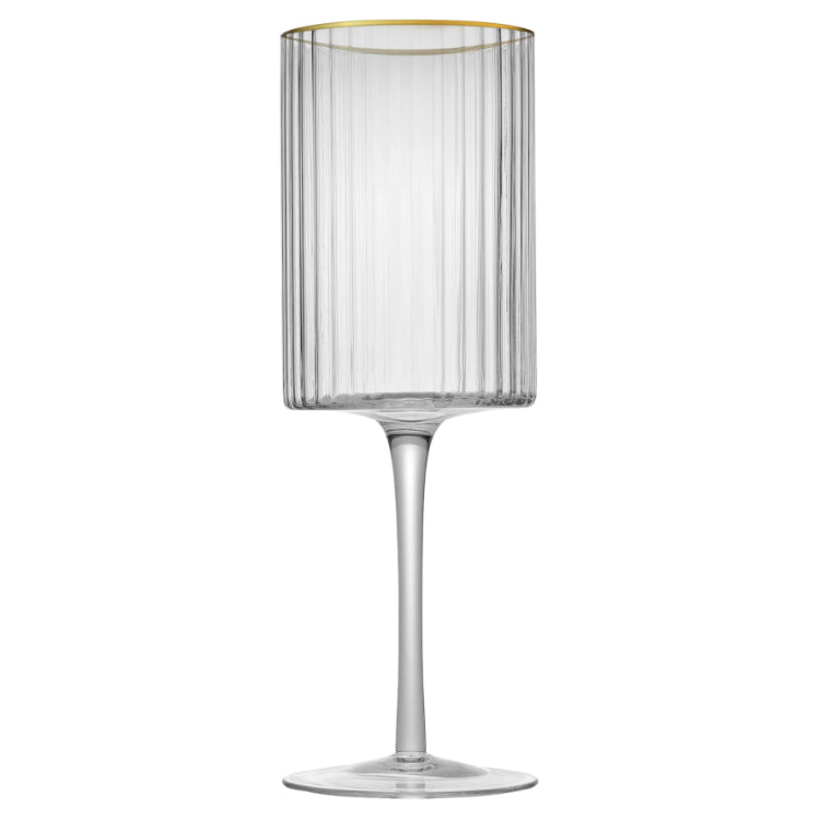 JAN Opulent Red Wine Glasses with Gold Rim, Set of 2