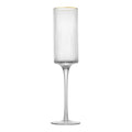 JAN Opulent Champagne Flutes with Gold Rim, Set of 2