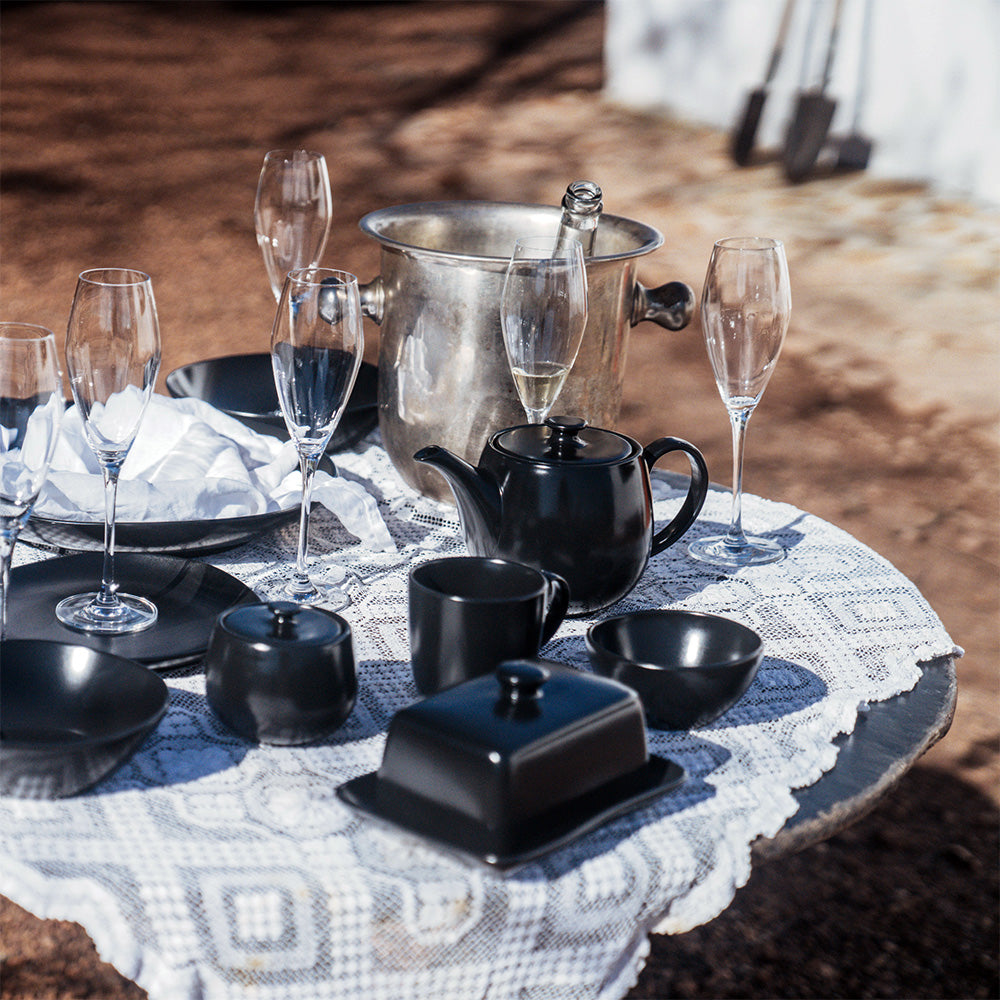 JAN Noir et Noir Butter Dish