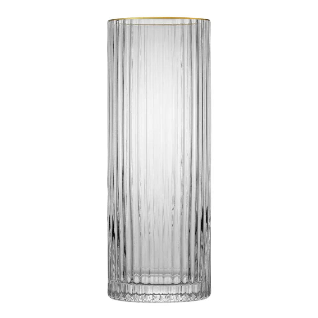 JAN Opulent Hiball Glasses with Gold Rim, Set of 4