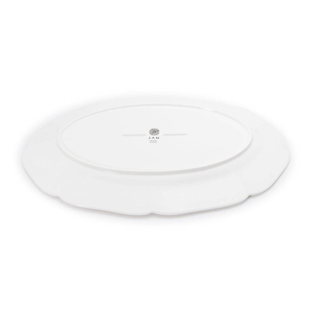 JAN Maison Blanche Baroque Oval Platter, 41cm