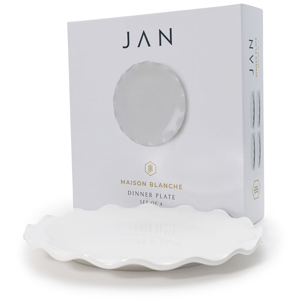JAN Maison Blanche Dinner Plates, Set of 4