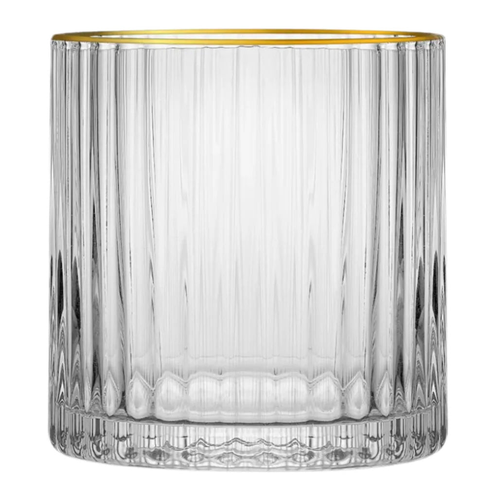 JAN Opulent Tumblers with Gold Rim, Set of 4