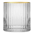 JAN Opulent Tumblers with Gold Rim, Set of 4
