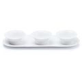 JAN Maison Blanche Plate with 3 Bowls, 34cm