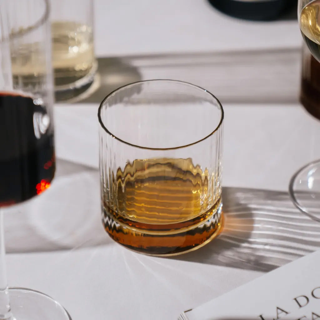 JAN Opulent Tumblers with Gold Rim, Set of 4