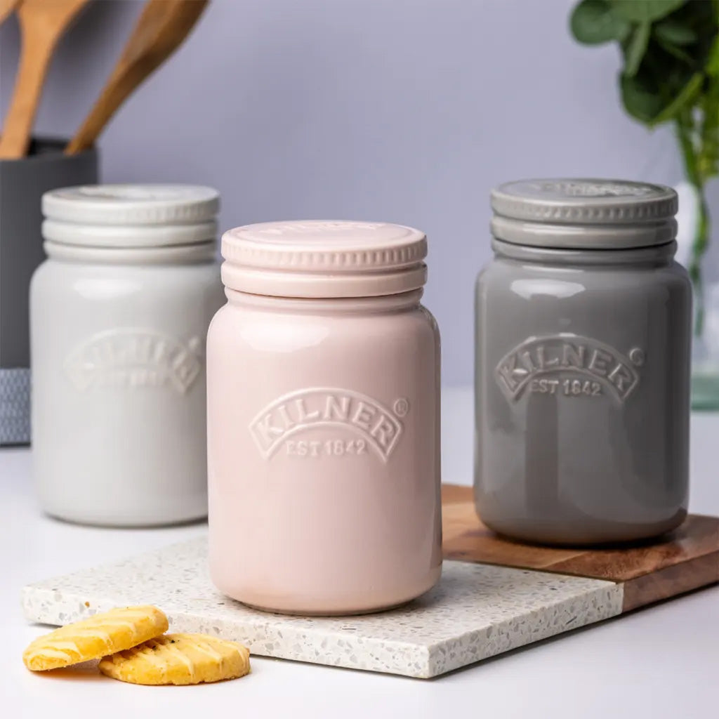 Kilner Ceramic Push-Top Jar, 600ml