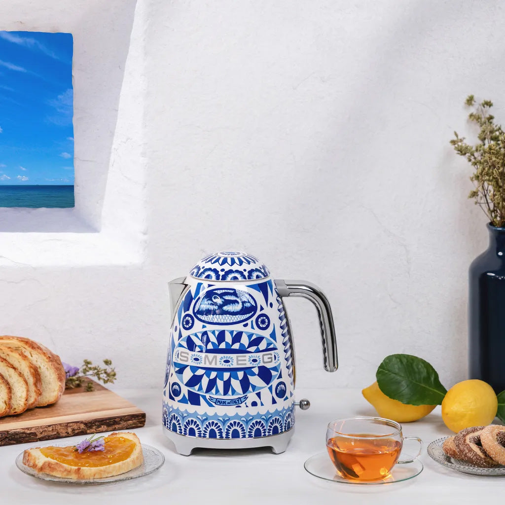 Smeg Blu Mediterraneo Dolce & Gabbana Cordless Kettle, 1.7L