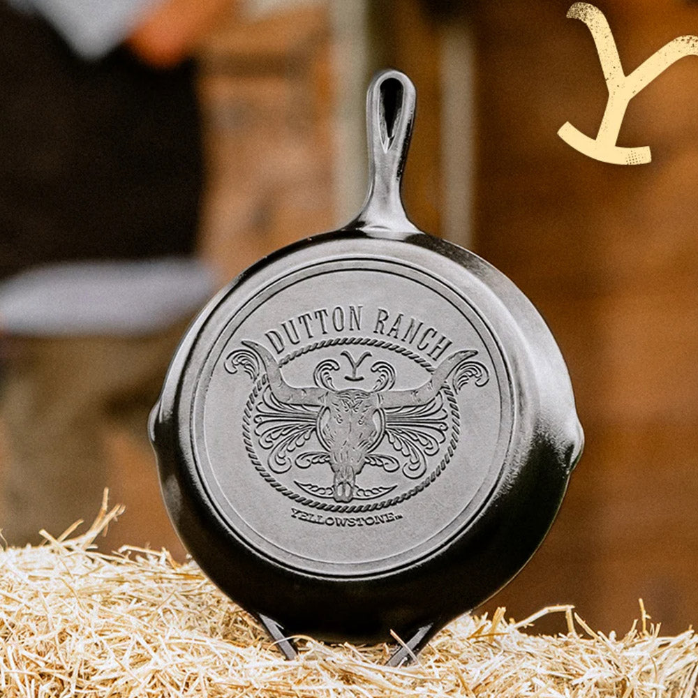 Lodge Yellowstone Seasoned Cast Iron Steer Skillet, 30cm