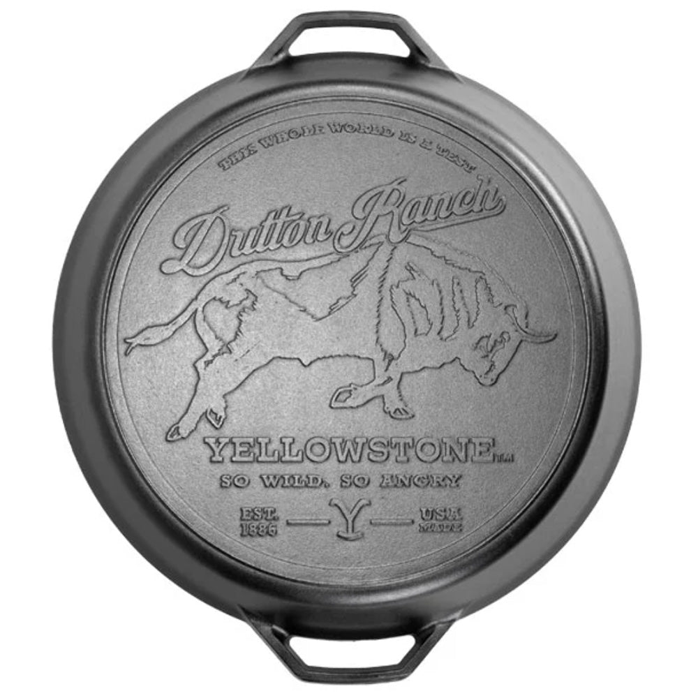 Lodge Yellowstone Seasoned Cast Iron Dual Handle Pan, 43cm