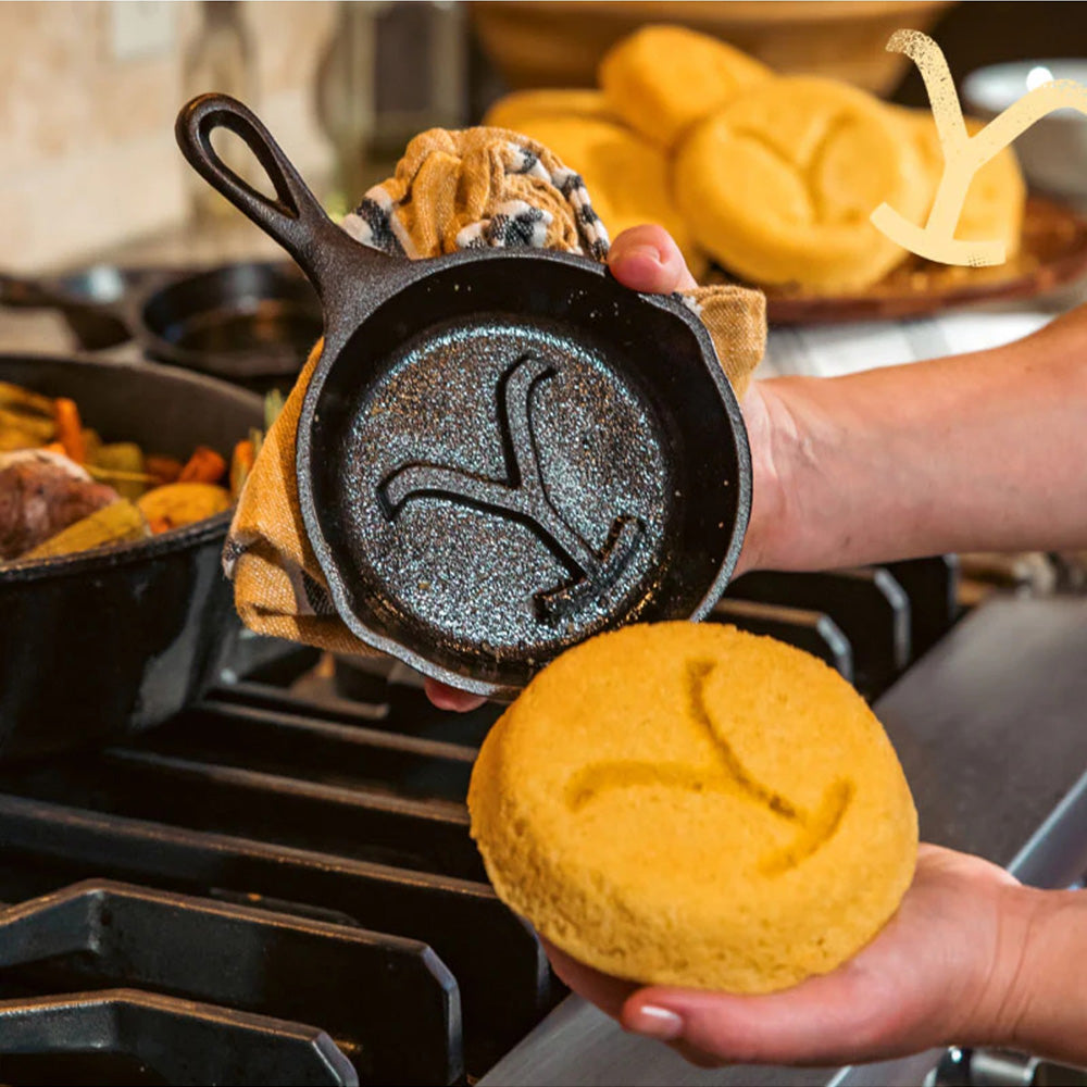 Lodge Yellowstone Seasoned Cast Iron Power Y Mini Skillet, 13cm