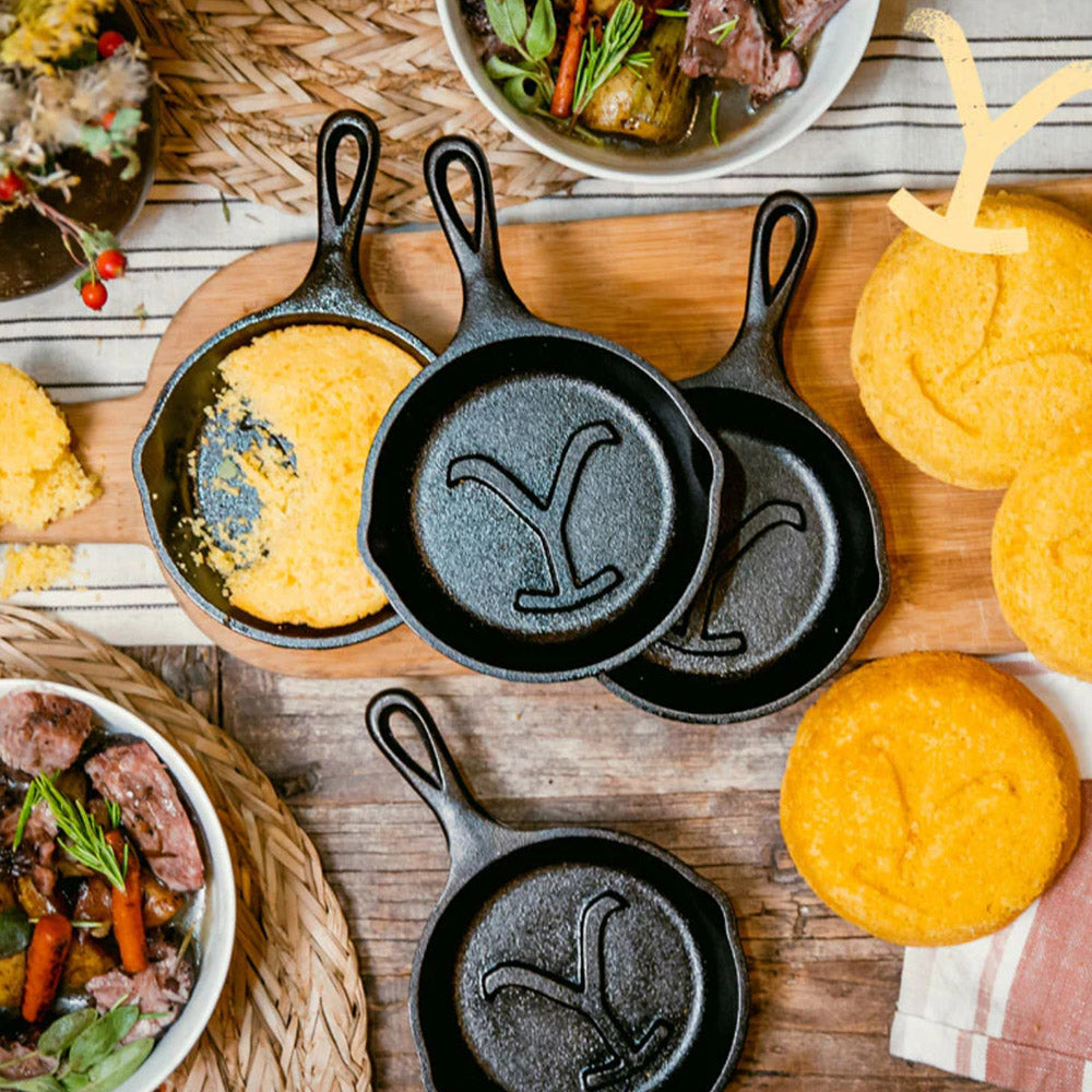 Lodge Yellowstone Seasoned Cast Iron Power Y Mini Skillet, 13cm
