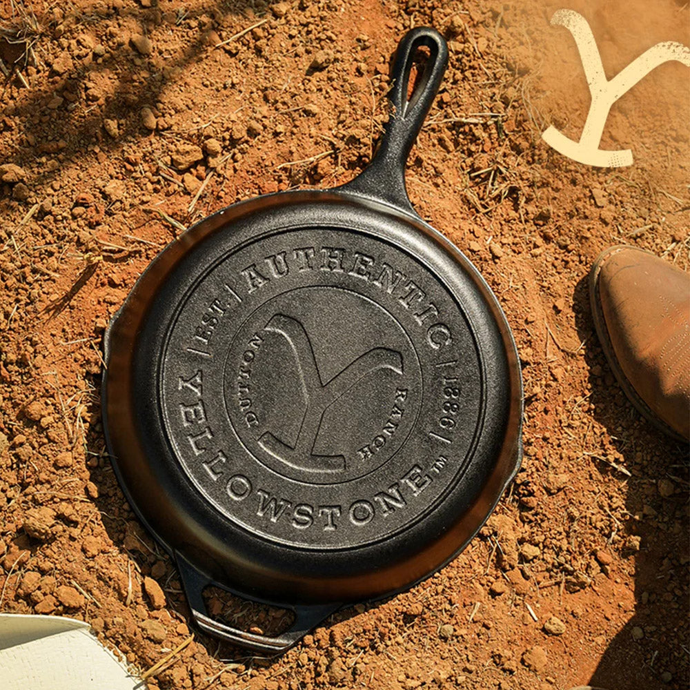 Lodge Yellowstone Seasoned Cast Iron Authentic Y Skillet, 26cm