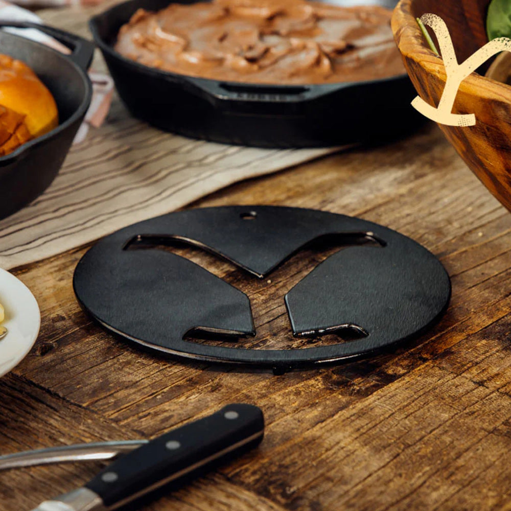 Lodge Yellowstone Seasoned Cast Iron Power Y Trivet, 20cm