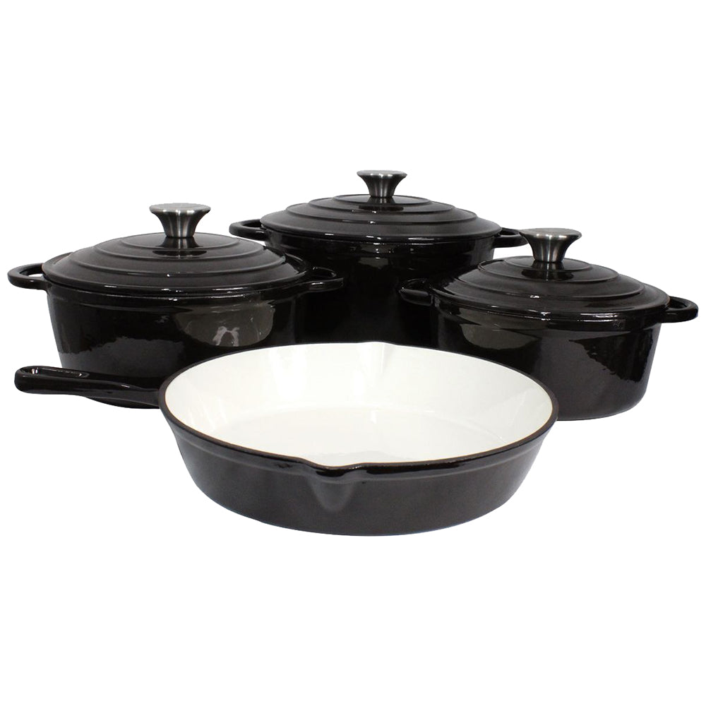 Royal Enamelled Cast Iron Cookware set, 7pc