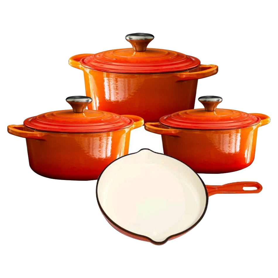 Royal Enamelled Cast Iron Cookware set, 7pc