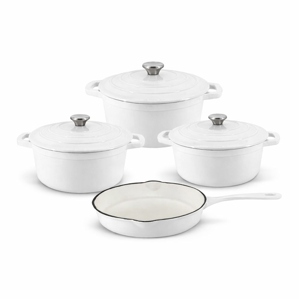 Royal Enamelled Cast Iron Cookware set, 7pc