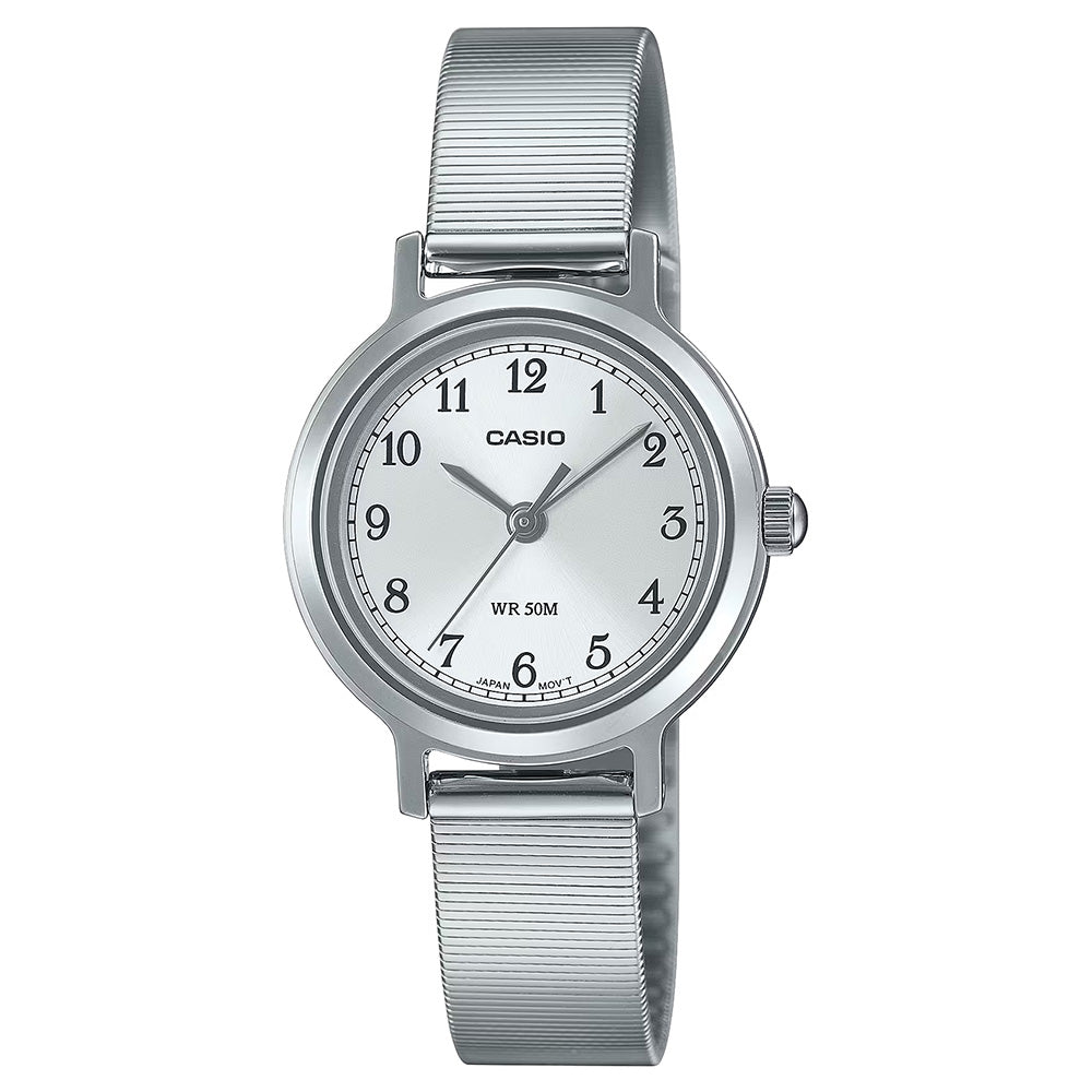 Casio Standard Women's 50m Analogue Wrist Watch, LTP-B170D - Silver