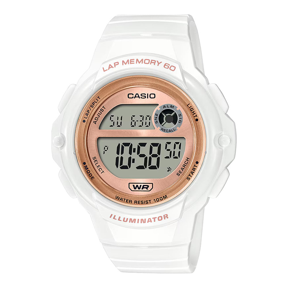Casio Standard Women's 100m Digital Fitness Wrist Watch, LWS-1200H-7A2VDF