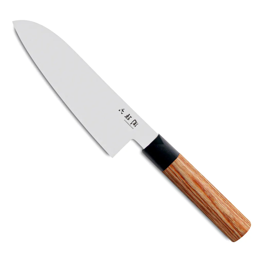 KAI Shun Seki Magoroku Pakka Wood Santoku Slicing Knife, 17cm