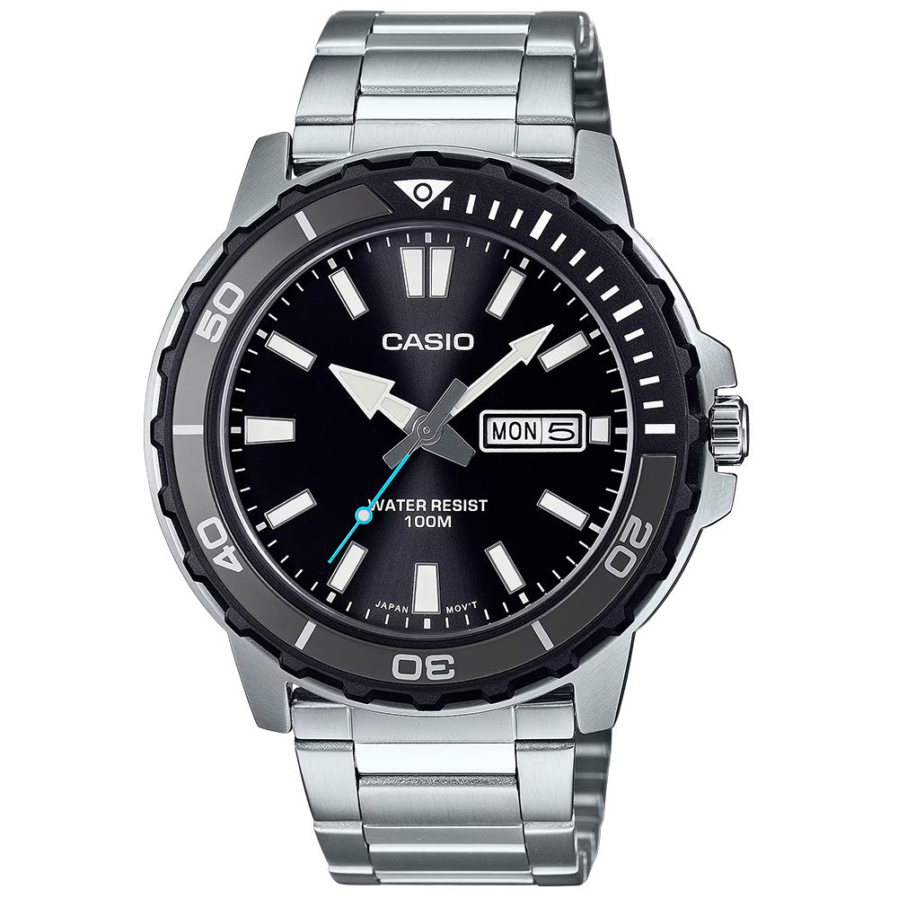 Casio Standard Men's 100m Marine Wrist Watch, MTD-125D