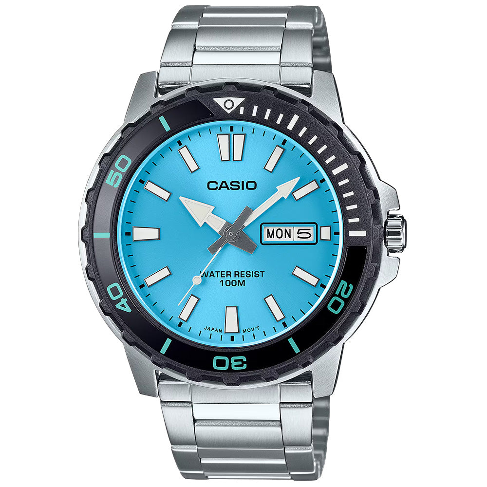 Casio Standard Men's 100m Marine Wrist Watch, MTD-125D