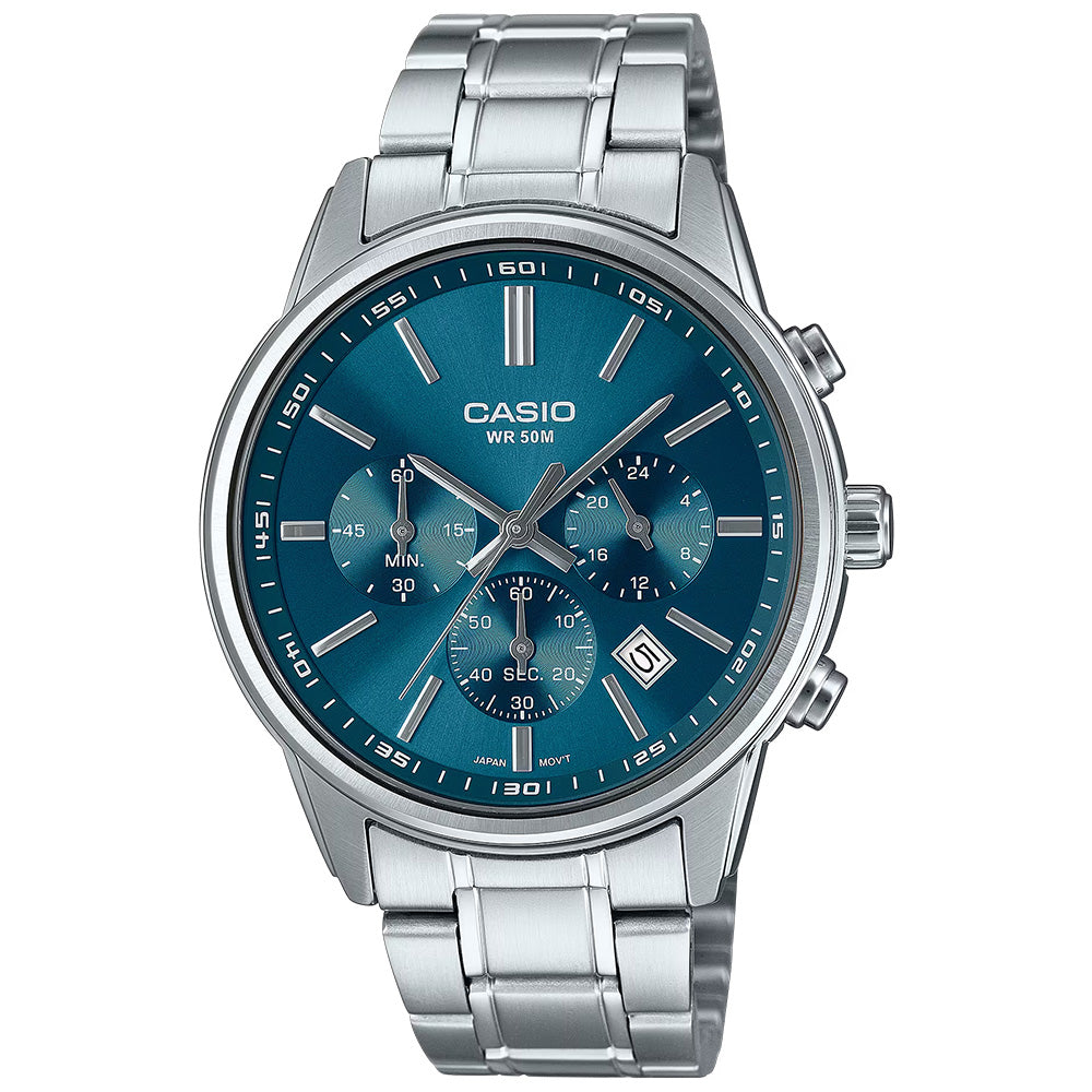 Casio Standard Men's 50m Analogue Wrist Watch, MTP-E515D-2A1VDF