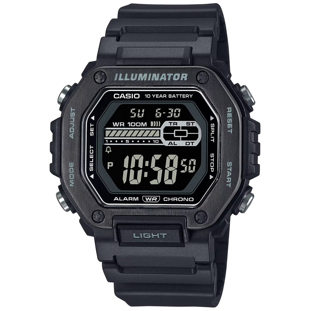 Casio Standard Men's 100m Digital Wrist Watch, MWD-110HB-1BVDF