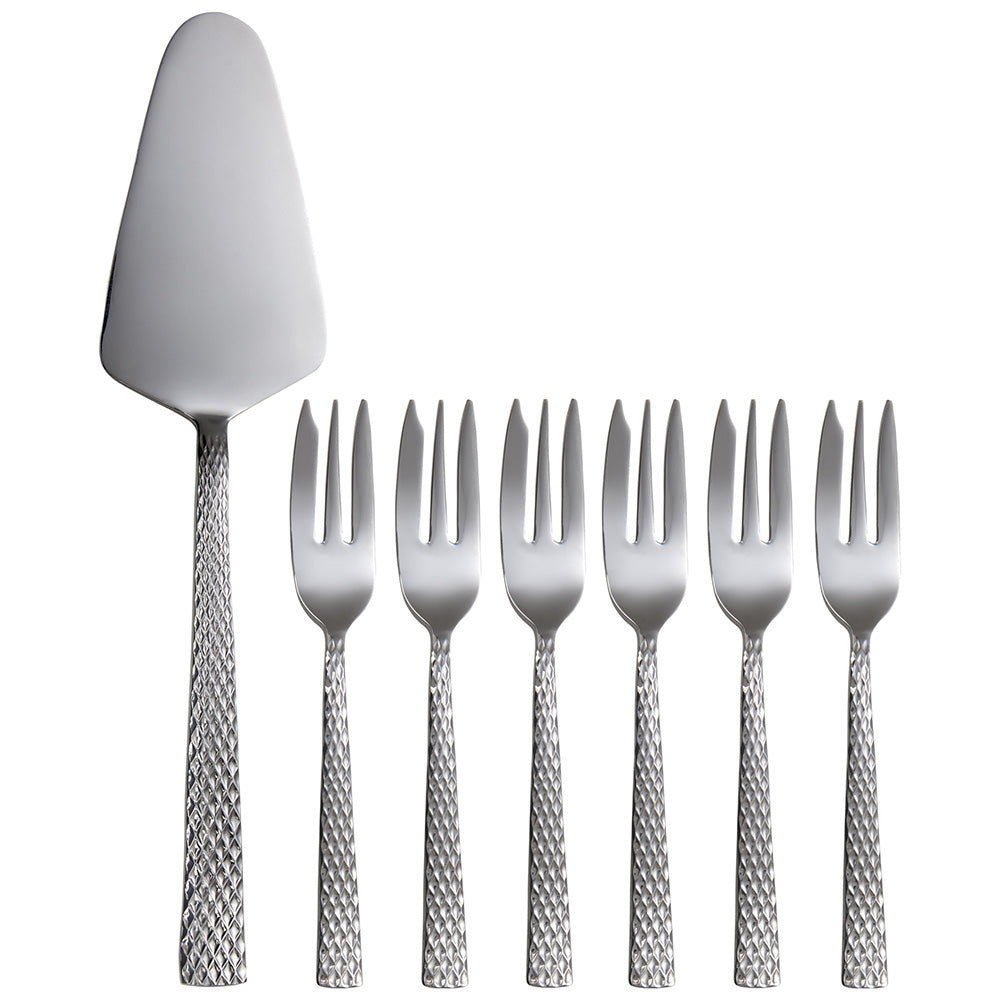 Maxwell & Williams Diamonds Cake Fork & Server Set, 7pc