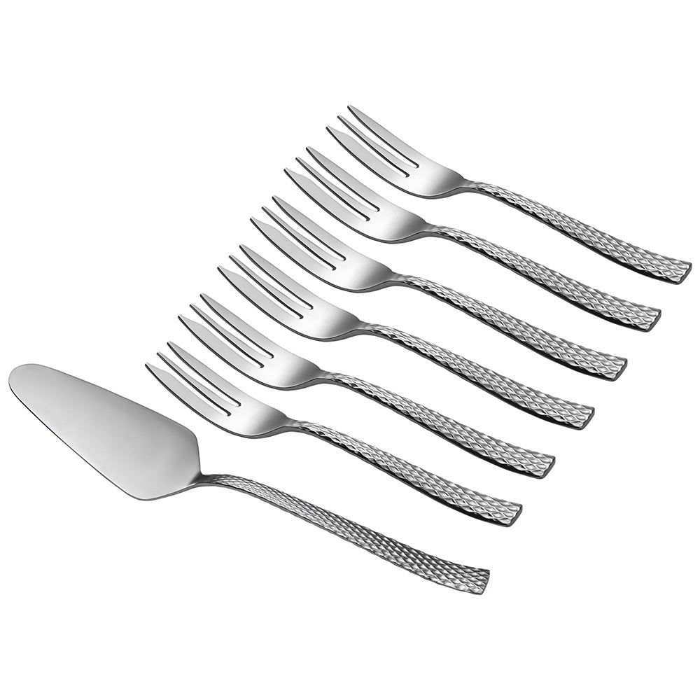 Maxwell & Williams Diamonds Cake Fork & Server Set, 7pc