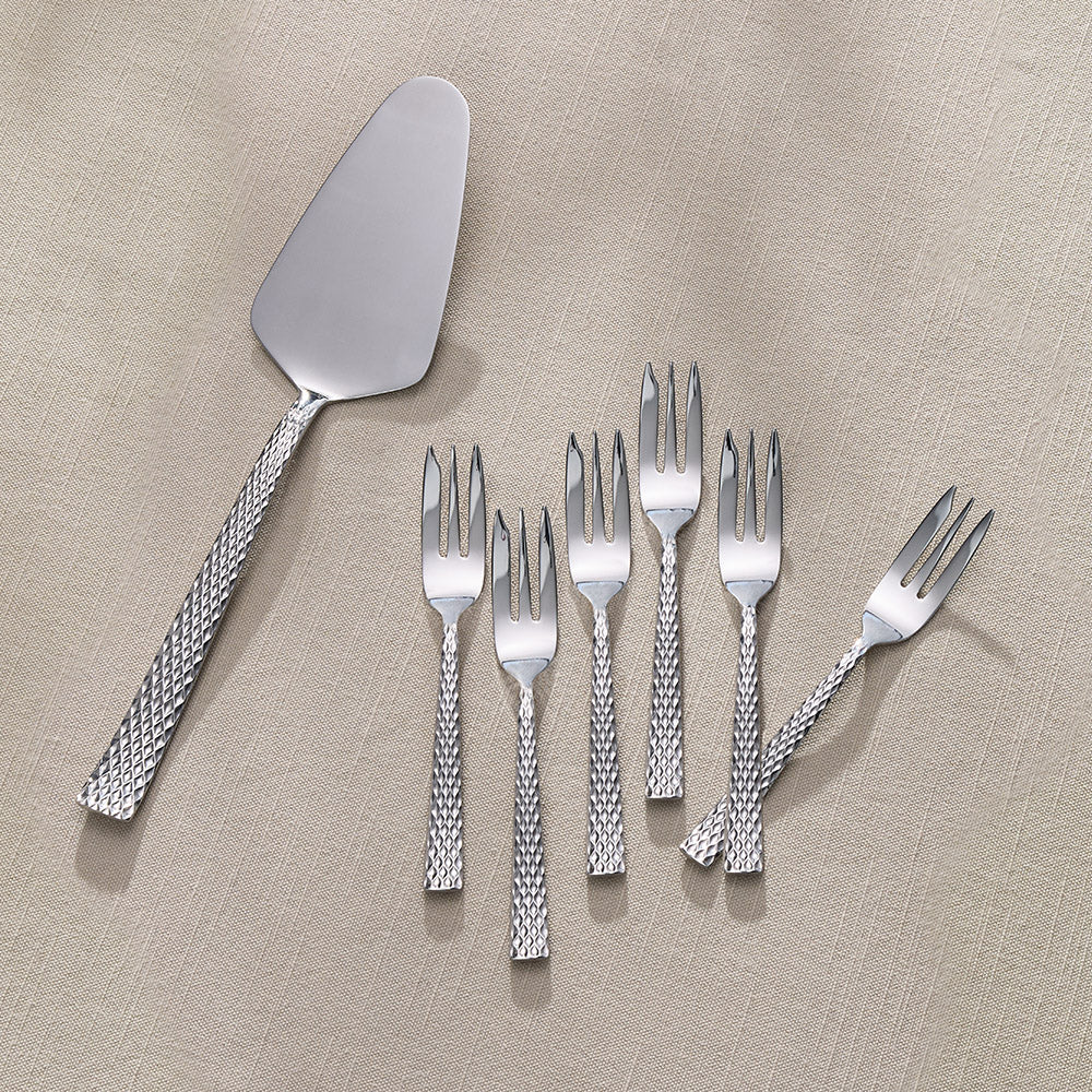 Maxwell & Williams Diamonds Cake Fork & Server Set, 7pc