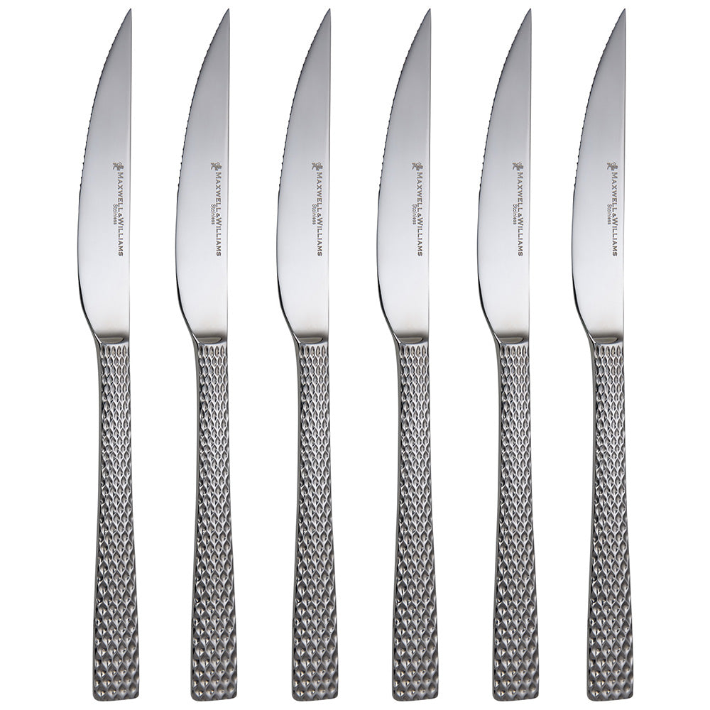 Maxwell & Williams Diamonds Steak Knife Set, 6pc
