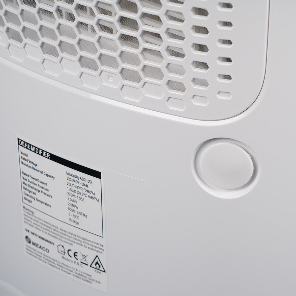 Meaco Dry ABC Range Compressor Dehumidifier, 20L
