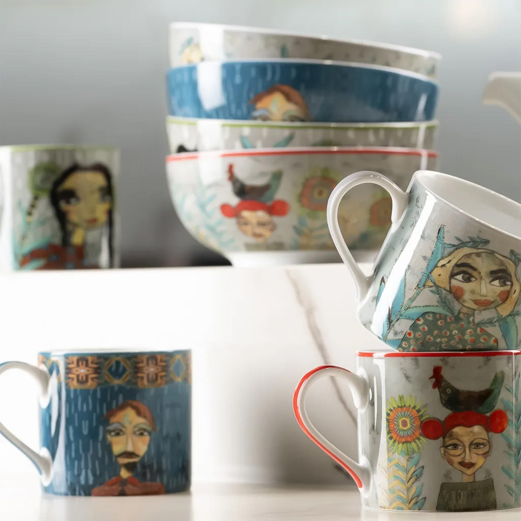 Olivia Cuzins Cereal Bowls, Set of 4