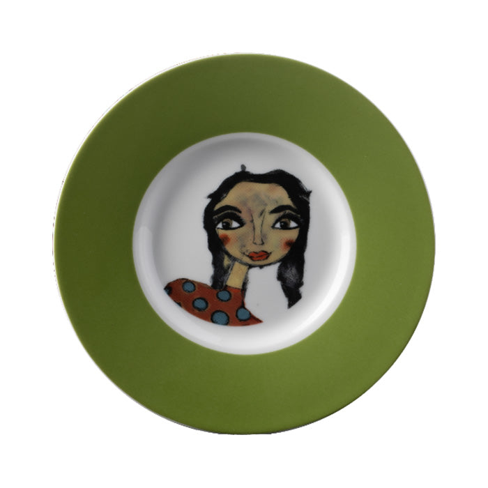 Olivia Cuzins Cup & Saucer, Set of 4