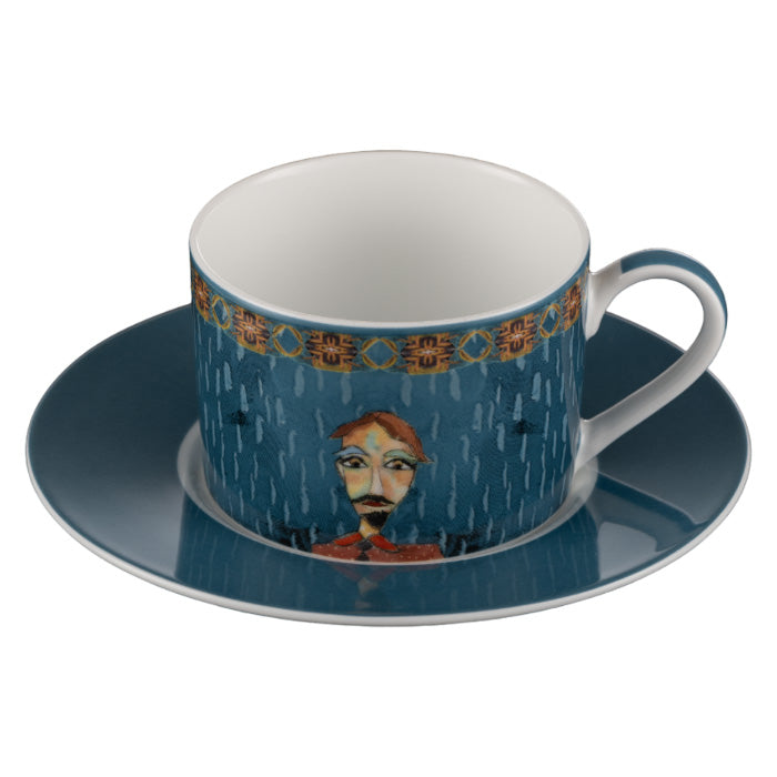 Olivia Cuzins Cup & Saucer, Set of 4