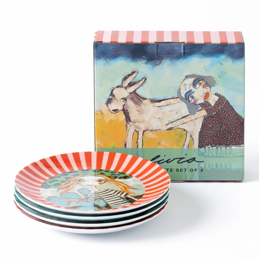 Olivia Princess Porcelain Side Plates, Set of 4