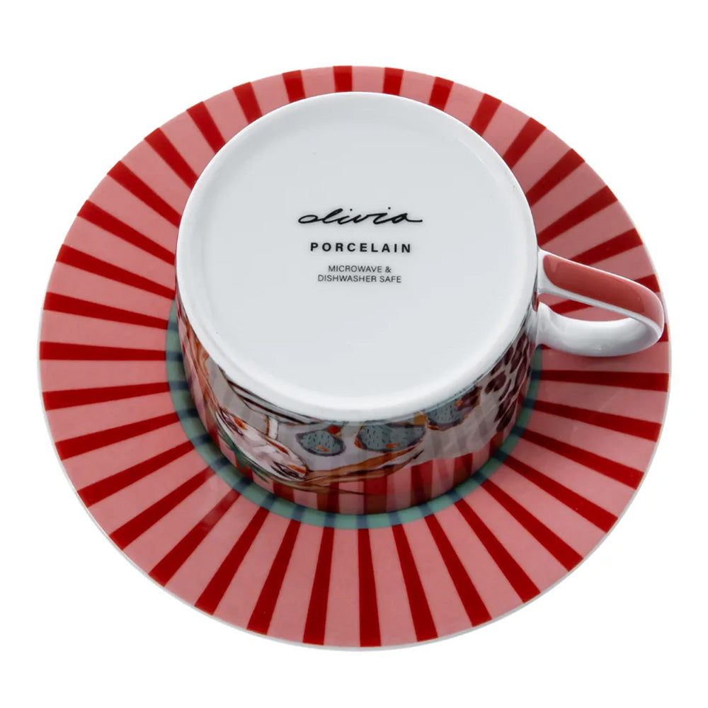 Olivia Princess Porcelain Cups & Saucers, Set of 2