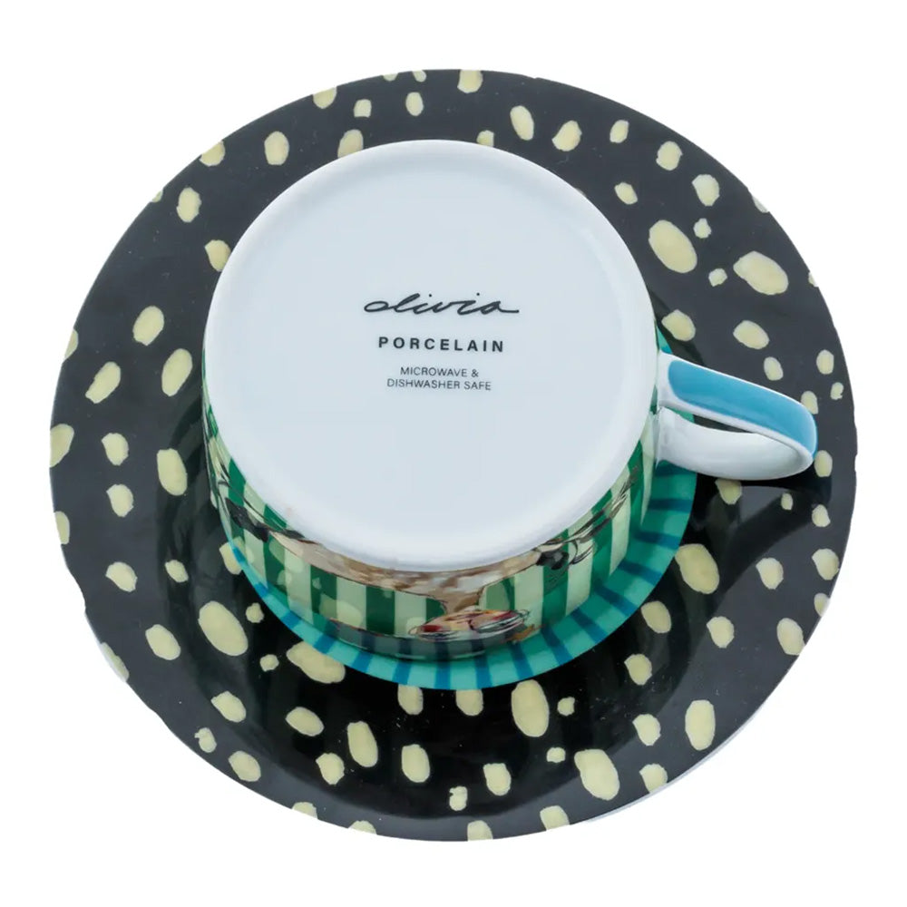 Olivia Princess Porcelain Cups & Saucers, Set of 2