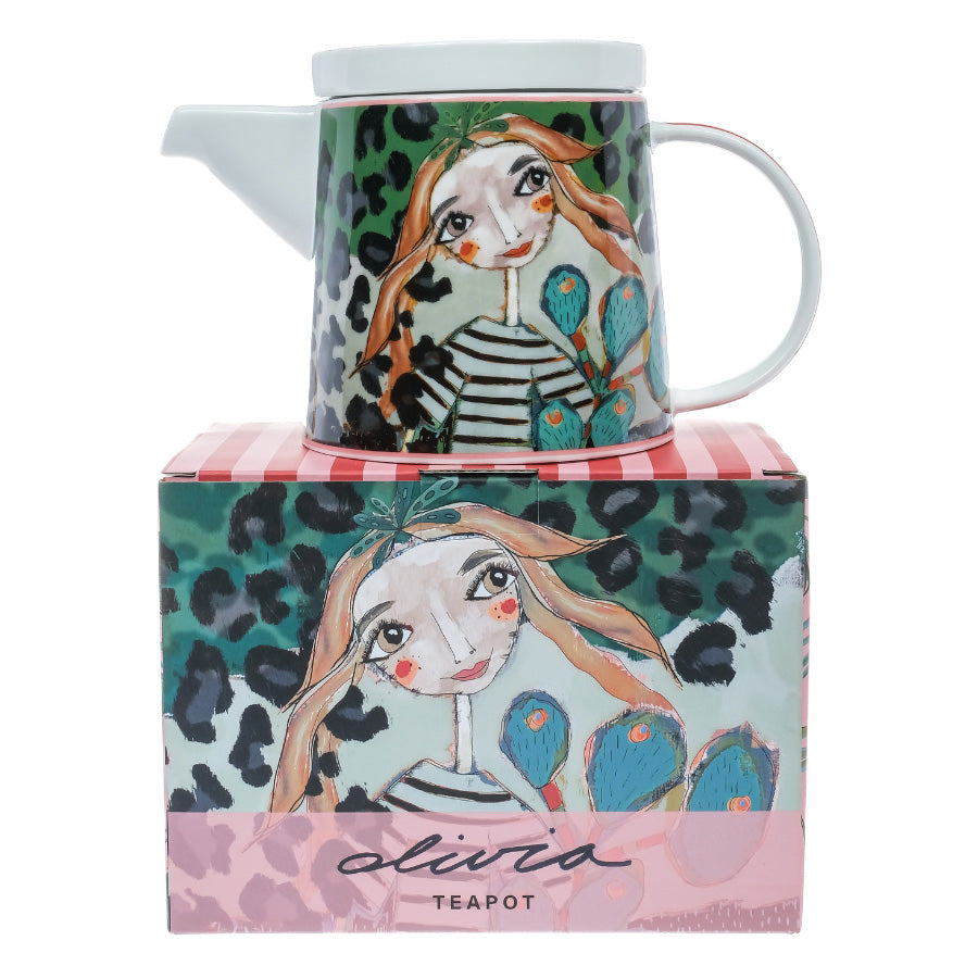 Olivia Princess Porcelain Teapot, 800ml