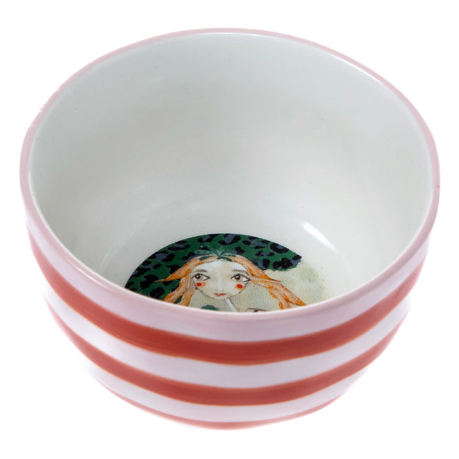 Olivia Princess Hand-Painted Green Nibble Bowls, Set of 4
