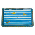 Olivia Hand-Painted Rectangular Decal Platter, 41cm